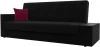 118515 Диван-книжка Лига-020 стол справа (Черный,Бордовый/Микровельвет) Лига Диванов арт.118515