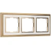 W0031329 Рамка на 3 поста (золото/белый) W0031329 (a051218)