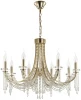5063/8 Подвесная люстра Odeon Light Capel 5063/8 золото/прозрачный/металл/хрусталь E14 8*40W (220V, подвески, на цепи, подсвечник, свеча)