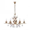Merana E 1.1.6 AG Подвесная люстра Arti Lampadari Merana E 1.1.6 AG (220V, на цепи, подсвечник, свеча, листья)