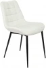 KF-6/VELV20 Стул для кухни Бюрократ KF-6 молочный Velvet 20 металл черный на ножках (KF-6/VELV20)
