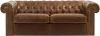 329498 Диван Chesterfield ОГОГО (арт.329498), (Ткань/Коричневый)