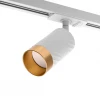 WTL-GU10/09WG Трековый светильник однофазный Wolta WTL-GU10/09WG под лампу GU10 белый / Золотой LINEA