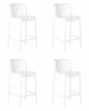LMZL-PP777-1-N_P-W-02 Набор 4 шт стул полубарный DOBRIN CHLOE (белый)
