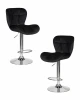 LM-5022-N_CH-M_V-MJ9-101 Набор 2 шт стул барный DOBRIN BARNY (черный велюр (MJ9-101))