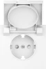 DS45403 Накладка для розетки Schuko с заземлением, с крышкой, 16A 250 В~, глянцевый белый IP44 Donel S08 DS45403