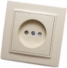 39235 Розетка без заземления со шторками (слоновая кость) Stekker Эрна 39235