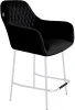 6405780102 Стул полубарный Sheffilton SHT-ST38/S29-1 ночное затмение/хром лак