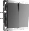 W1123064 Перекрестный выключатель двухклавишный (графит матовый) Werkel W1123064 (a064032)