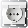G5505W Розетка с защитной крышкой и шторками (белый глянцевый) Jasmart G-Classic G5505W
