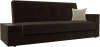 118504L Диван-книжка Лига-020 стол слева (Коричневый,Бежевый/Микровельвет) Лига Диванов арт.118504L