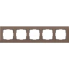 WL11-Frame-05 Рамка на 5 постов Werkel Aluminium, коричневый алюминий