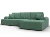 134744 Диван угловой Лига-080 угол правый (ДСП/Пластик/Рогожка/Зеленый) Лига Диванов 134744