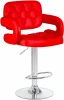 3460-LM TIESTO,  цвет сиденья красный, цвет основания хром Стул барный TIESTO (красный)