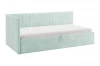170631.2764 Кровать с подъемным механизмом Твикс (Тахта) 90х200 см Mebelson (ДСП,Велюр/Зеленый) арт.170631,2764
