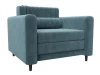 132557 Кресло Лига-070 (ЛДСП,Брус,Фанера/Дерево/Велюр/Бирюзовый) Лига Диванов 132557