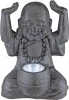 33565-16 Светильник декоративный уличный светодиодный на солнечных батареях Globo Монах, 1 лампа, серый с черным
