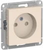 ATN000249 Розетка встраиваемая без заземления со шторками (бежевый) Systeme Electric AtlasDesign ATN000249