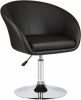 8600-LM,  цвет сиденья черный, цвет основания хром Кресло дизайнерское EDISON (чёрный)
