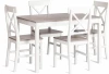 21336 Обеденный комплект Хадсон (стол + 4 стула)/ Hudson Dining Set (mod.0104) (МДФ /Белый,Серый)