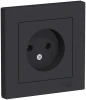 ATN001040 Розетка встраиваемая без заземления (карбон) Systeme Electric AtlasDesign ATN001040