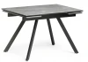 530828 Керамический стол Woodville Габбро 120х80х76 серый мрамор / черный 530828