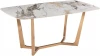 DT-2852M.4casa Стол обеденный Ланс Мат DT-2852M,160х90х75 см, белый мрамор/матовое золото IST-CASA