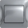GSL000312 Выключатель встраиваемый одноклавишный (алюминий) Systeme Electric GSL000312