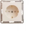 RS16-152-2-86 Розетка встраиваемая с заземлением и шторками (слоновая кость) Systeme Electric W59 RS16-152-2-86