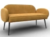 131094 Диван прямой Лига-086 (Фанера/Металл/Велюр/Желтый) Лига Диванов 131094