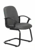 CH-808-LOW-V/#G Кресло Бюрократ CH-808-LOW-V серый 3C1 низк.спин. полозья металл черный