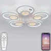 LED LAMPS 81169 Потолочная люстра светодиодная Natali Kovaltseva Damask LED LAMPS 81169 с пультом ДУ, моб. приложением 200W, белый, LED (регулировка яркости, 220V, круглые)