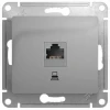 GSL000381K Розетка встраиваемая Ethernet RJ-45 (алюминий) Systeme Electric Glossa GSL000381K