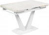 RF 0483 Стол Bradex Home Vito раскладной 120-184x80x75см, керамогранит белый мрамор, белый (RF 0483)
