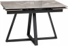 588058 Керамический стол Woodville Силлем 120(180)х80х77 dyna fantasico grey / черный арт.588058