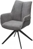 626M05484 Стул M-City PONTUS 360 град. поворот. KN01-03 Серый/ BZ1046-02 Темно-серый/ Черный
