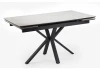 622891 Кухонный стол Notta Старлайт 140(200)х80 snow alpin white / черный