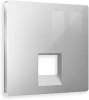AP4120 Лицевая панель Ambrella Volt ALFA (Серебро глянец) для компьютерной/телефонной розетки RJ-45/RJ-11 QUANT AP4120