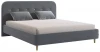 KM1.6-19.2346 Кровать с основанием Лео 160х200 см Mebelson (ЛДСП,Ткань,Велюр/Графит,Серый) арт.KM1.6-19.2346