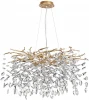 4969/10 Подвесная люстра Odeon Light Delica 4969/10 HALL античн.бронза/алюмин./хрусталь G9 10*40W (220V, на тросе, лепестки, ветки)