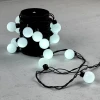 HB20-1-2W Гирлянда «Шарики» 5м белая 220В, 20 LED, провод черный каучук, IP65 Laitcom HB20-1-2W