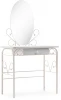 446224 Туалетный столик Woodville Клео 3 белый / белый 446224