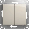 GSL000965 Выключатель встраиваемый двухклавишный (молочный) Systeme Electric Glossa GSL000965