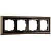 W0041328 Рамка на 4 поста (бронза/черный) W0041328 (a051213)