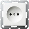 G5503W Розетка без заземления со шторками (белый глянцевый) Jasmart G-Classic G5503W