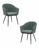 LM-9691-N_B-M_TT-LAR-275-23 Набор 2 шт стул обеденный DOBRIN MATILDA (зеленая ткань (LAR 275-23))