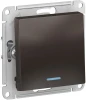 ATN000613 Выключатель встраиваемый одноклавишный с подсветкой (мокко) Systeme Electric AtlasDesign ATN000613