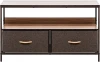 2500000183508 Комод Leset Локи 2 ящ., Коричневый (Сталь,Искусственный лен/Коричневый) арт.2500000183508