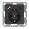 G5501USB-25Z Розетка со шторками с USB Type A+С (мокко) Jasmart G-Classic G5501USB-25Z