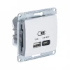GSL000229 Розетка с быстрой зарядкой USB Type A+С 45Вт (бежевый) Systeme Electric Glossa GSL000229